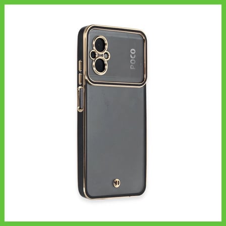 Bezos Poco M5 Uyumlu Kılıf Liva Lens Silikon - Siyah DMC