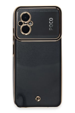 Bezos Poco M5 Uyumlu Kılıf Liva Lens Silikon - Siyah DMC
