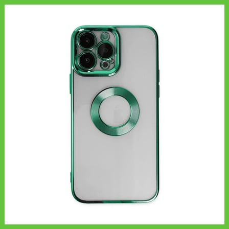 Bezos iPhone 14 Pro Max Uyumlu Kılıf Slot Silikon - Köknar Yeşili DMC