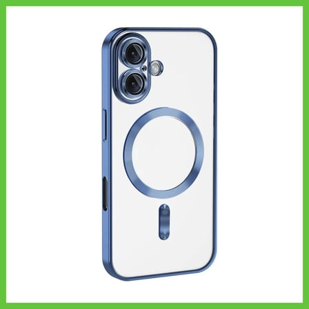 Bezos İphone 16 Uyumlu Kilif Kross Magneticsafe Kapak Mavi Dmc