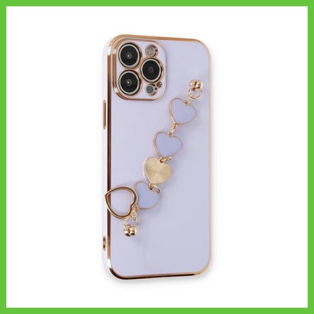 Bezos iPhone 14 Pro Max Uyumlu Kılıf Esila Silikon - Lila DMC
