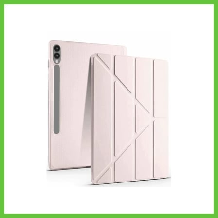 Bezos Samsung Galaxy X610 Tab S9 FE Plus 12.4 Kılıf Kalemlikli Mars Tablet Kılıfı - Rose Gold DMC