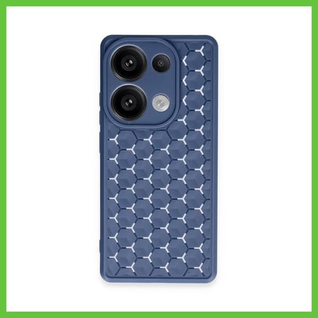 Bezos Redmi Note 13 Pro 5G Uyumlu Kılıf Petek Silikon Kapak - Lacivert DMC