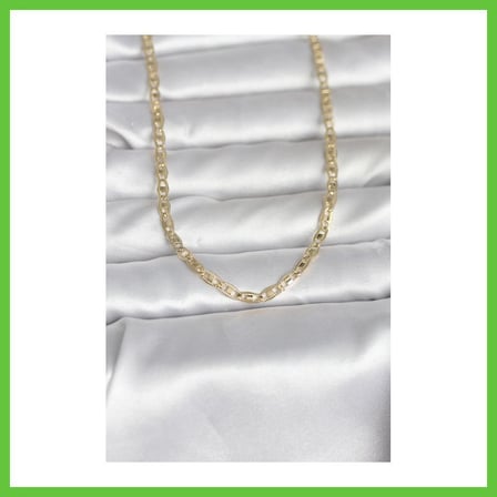 Bezos CM 14K Gold Renk Lazer Kesim Zincirli Model 60 cm Kadın Kolye DMC