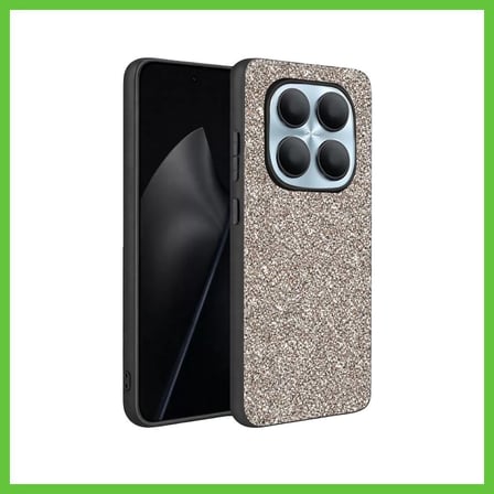 Bezos Onegif Redmi Note 15 4G Uyumlu Bright Simli Kapak - Gümüş DMC