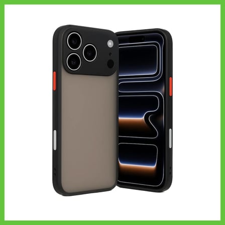 Bezos iPhone 17 Pro Max Uyumlu Kılıf Montreal Silikon Kapak - Siyah DMC