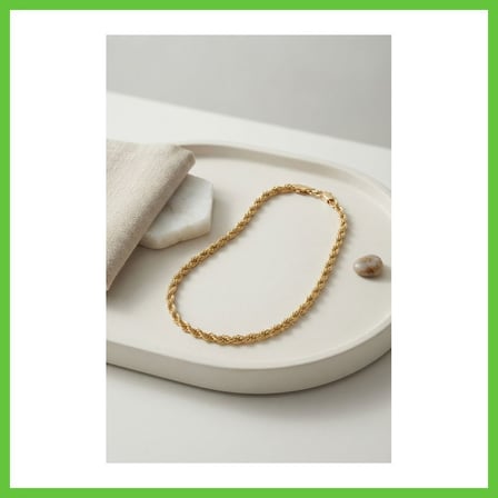 Bezos CM Burgu Model Gold Renk 10 mm Kalınlık 50 cm Kadın Kolye DMC