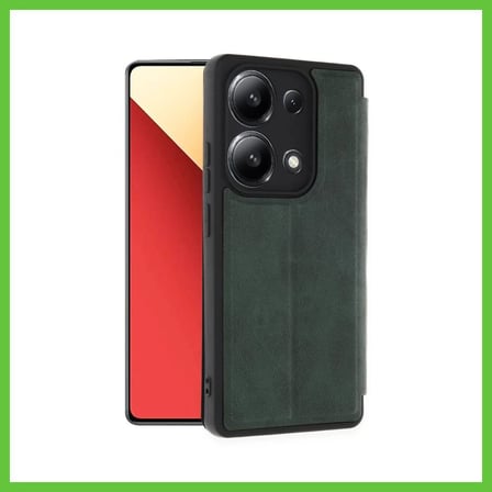 Bezos Redmi Note 13 4G Uyumlu Kılıf Flip Cover - Koyu Yeşil DMC