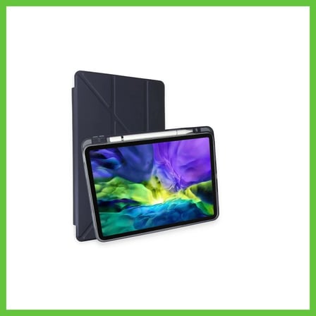 Bezos iPad Pro 11 (2024) Kılıf Kalemlikli Mars Tablet Kılıfı - Lacivert DMC