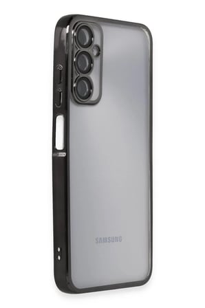 Bezos Samsung Galaxy A05S Uyumlu Kılıf Lensli Silikon - Siyah DMC