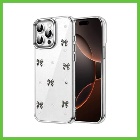 Bezos iPhone 15 Pro Uyumlu Fiyonk Desenli Kapak - Desen 8 DMC
