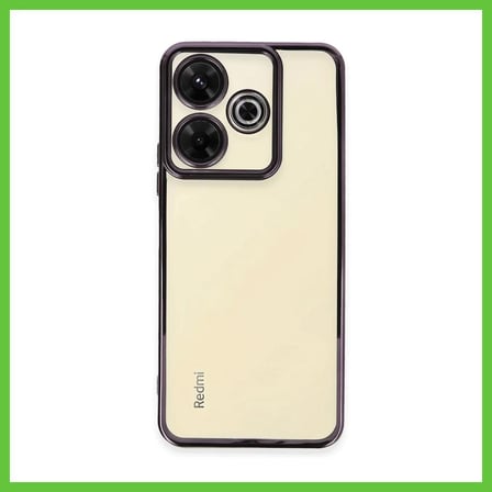 Bezos Redmi 13 4G Uyumlu Kılıf Lensli Silikon - Mor DMC