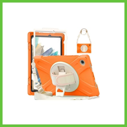 Bezos Samsung Galaxy X200 Tab A8 10.5 Kılıf Amazing Tablet Kapak - Turuncu DMC
