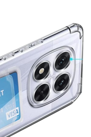 Bezos Redmi Note 14 Pro 5G Uyumlu Kılıf Kart Şeffaf Silikon - Şeffaf DMC