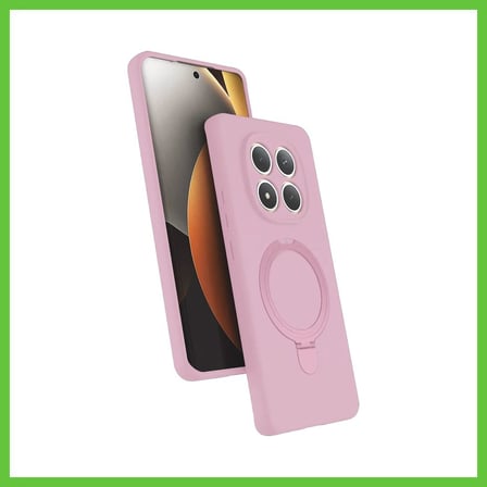 Bezos Redmi Note 15 Pro 5G Uyumlu Regal Magsafe Standlı Kapak - Açık Pembe DMC