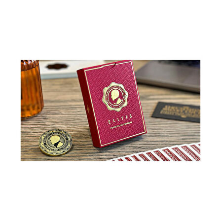 DMC Elites V6 (Red) Portcullis Premium Oyun Kağıdı iskambil Kartları Destesi