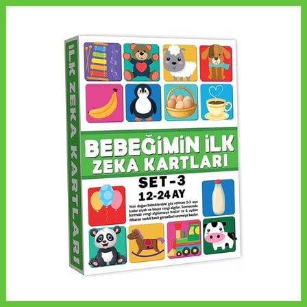 Bezos 2212 Eğitici Kartlar 12-24 Ay Zeka Kartları -Dıytoys DMC