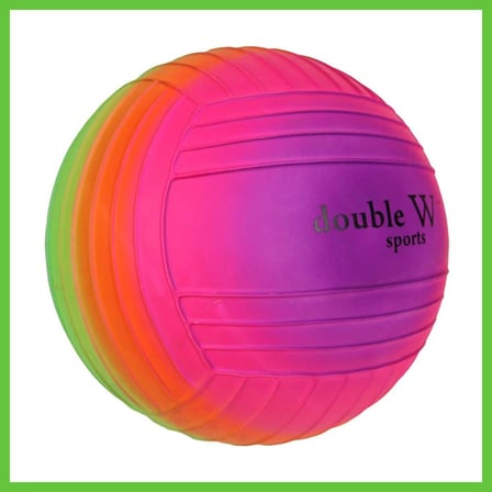Bezos Double W Sports Gökkuşağı Tırtıklı PVC Top 23cm DMC