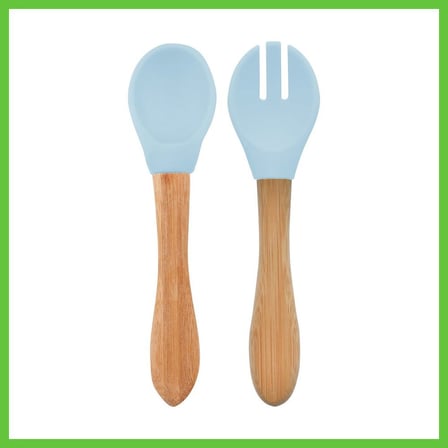 Bezos Mama Kaşığı ve Çatal Seti Mineral Blue · Renk: Mineral Blue DMC
