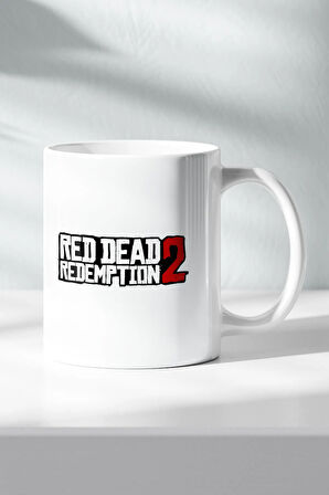 RDR2, Red Dead Redemption 2 - Tasarım Baskılı Kahve Kupası Hediye Porselen Kupa