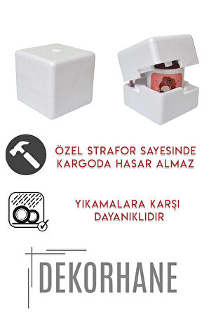 İmzalı G.Sara Sarı Kırmızı Tasarım Kupa Bardak Hediyelik