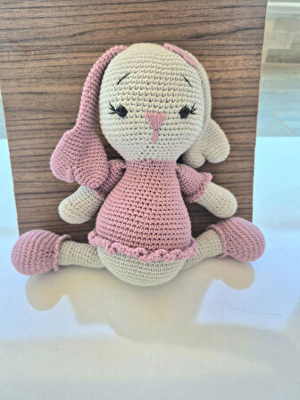 Taşan - Uyku Arkadaşı mutlu tavşan- Amigurumi