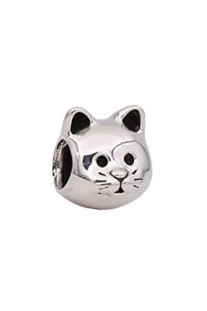 Meraklı Kedi Charm | 925 Ayar Gümüş
