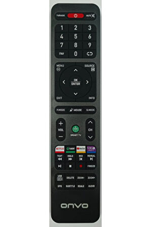 ONVO MOR TUŞLU LCD TV KUMANDASI