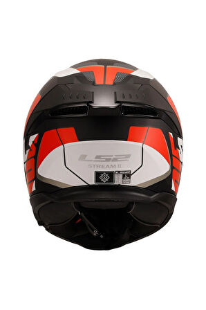 LS2Stream 2 Road Kapalı Motosiklet Kaskı Mat Siyah-Kırmızı