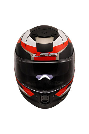 LS2Stream 2 Road Kapalı Motosiklet Kaskı Mat Siyah-Kırmızı