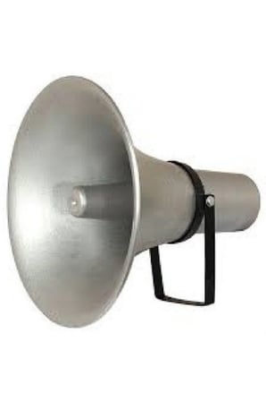 Komple Profesyonel Cami ve Okul Anons Sistemi Seti - 3 Metal Horn Hoparlör + Mikser Amplifikatör + Mikrofon