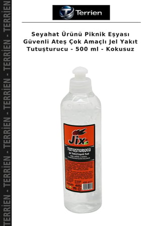 Seyahat Ürünü Piknik Eşyası Güvenli Ateş Çok Amaçlı Jel Yakıt Tutuşturucu - 500 ml - Kokusuz