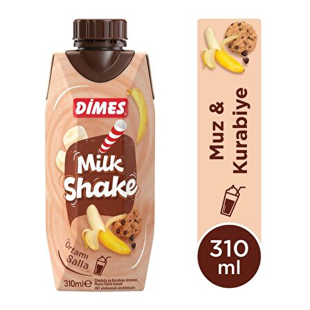 Dimes Milkshake Çikolata Ve Kurabiye Aromalı Muzlu 310 Ml