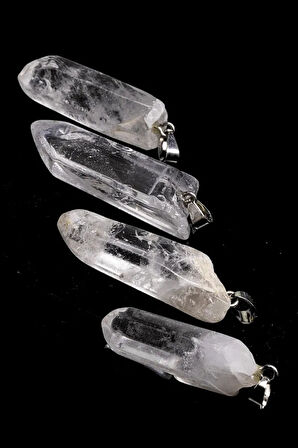 Sertifikalı Ham Işlenmemiş Kristal Kuvars Taşı Kolye