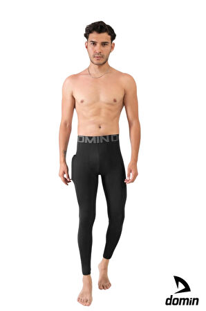 Erkek Uzun Antrenman Sporcu Fitness Gym Cepli Tayt