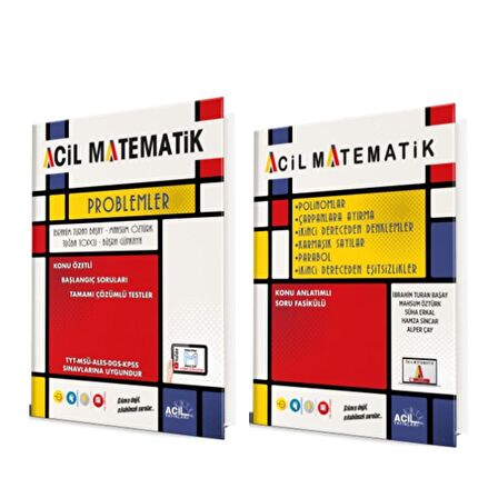 Acil Matematik Polinomlar Çarpanlara Ayırma ve Acil Problemler 2 Kitap Set