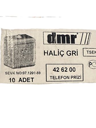 Demirbağ Telefon Prizi Sıva Üstü Haliç Gri 426200 