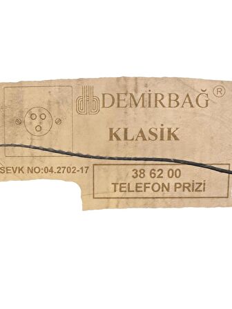 Demirbağ Telefon Prizi Sıva Altı Beyaz Klasik 386200