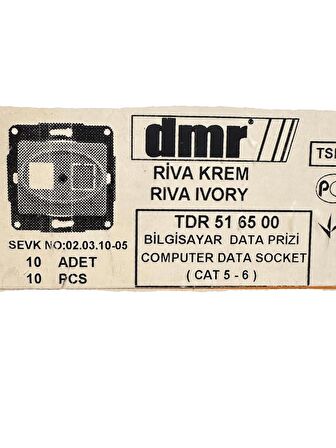 Demirbağ Bilgisayar Data Prizi Sıva Altı Riva Krem 516500 (Çerçevesiz)