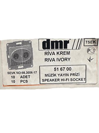 Demirbağ Müzik Yayın Prizi Sıva Altı Riva Krem 516700 (Çerçevesiz)