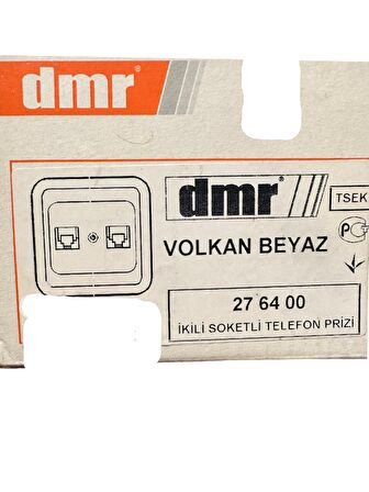 Demirbağ İkili Telefon Prizi Sıva Altı Volkan Beyaz 276400 