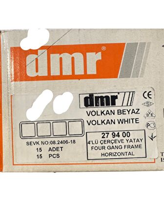 Demirbağ Dörtlü Çerçeve Yatay Volkan Beyaz 279400