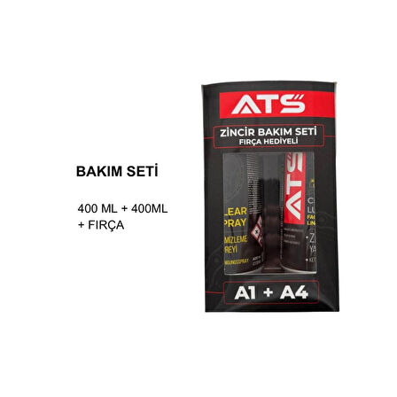 ATS ZİNCİR BAKIM SETİ 400ML + 400ML + FIRÇA
