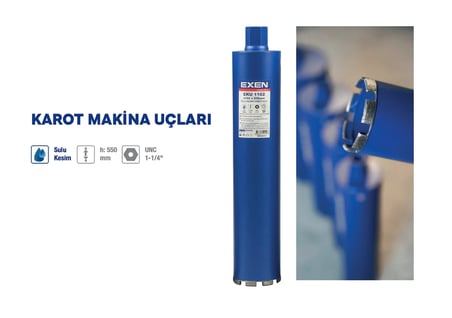 EXEN EKU 1150 150X550 MM ELMAS KAROT UCU SULU KESİM