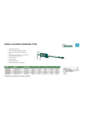 İNSİZE DİJİTAL KUMPAS 150MM 1108-150 MM