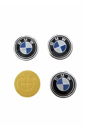 Bmw Logolu Alüminyum Jant Göbeği Logo 4'lü Yapıştırma 5,5 Cm