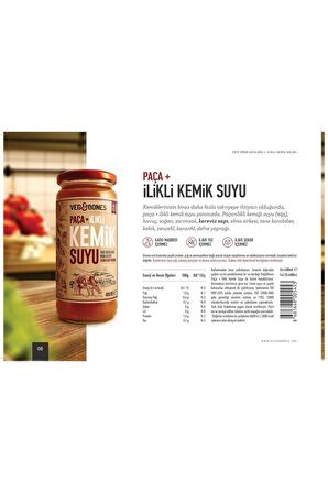 Veg & Bones Paça + Ilikli Kemik Suyu 480 Ml