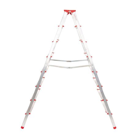 ALÜMİNYUM ÇİFT ÇIKIŞLI 8 BASAMAKLI MERDİVEN (181 CM) (ACCM.06)