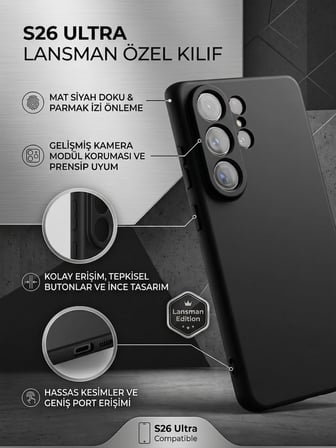 Samsung S26 Ultra Uyumlu Silikon ve Esnek Lansman Kılıf