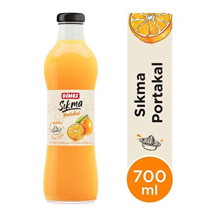 Dimes Sıkma %100 Portakal Suyu 700 Ml